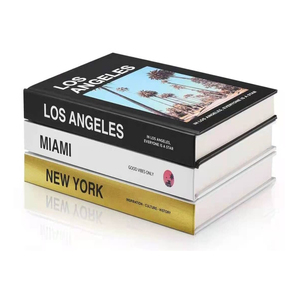 6x9 Inch Personalized Design Bookshelf <strong>Living</strong> Room Decor Hardcover Faux <strong>Book</strong> Stacks Display Decorative <strong>Books</strong> Set - Product Image 2