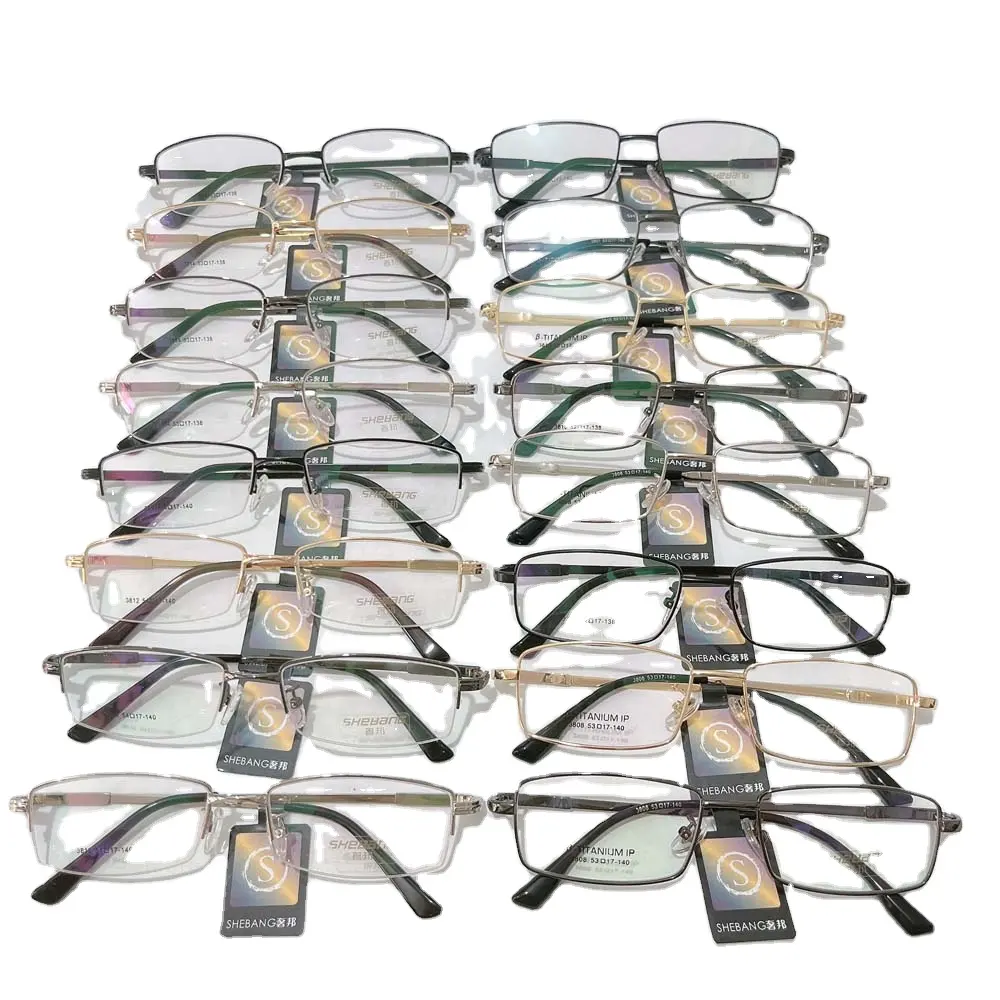 Óculos Custom Logo Moda Computador Anti Memória Titanium Óculos Ópticos Óculos Óculos Frames para Homens Mulheres Unisex