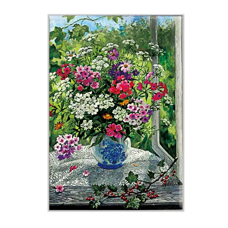Kit de pintura de flores para bordado, artesanato