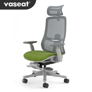 2024适用于Vaseat T3-BHL家庭办公室人体工程学椅子可调头枕现代行政网眼旋转座椅木质脚凳面料 - Product Image 4