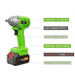 Verschleiß fester 21-V-Schraubenschlüssel mit einstellbarem Drehmoment Batterie betriebener Schlags ch rauber 5 Batteries chl üssel - Product Image 4