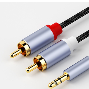 1 En 2 salidas USB C tipo C a macho 2 RCA Dual RCA Audio estéreo Cable 2RCA Cable auxiliar Y divisor convertidor altavoz amplificador ZF - Product Image 2