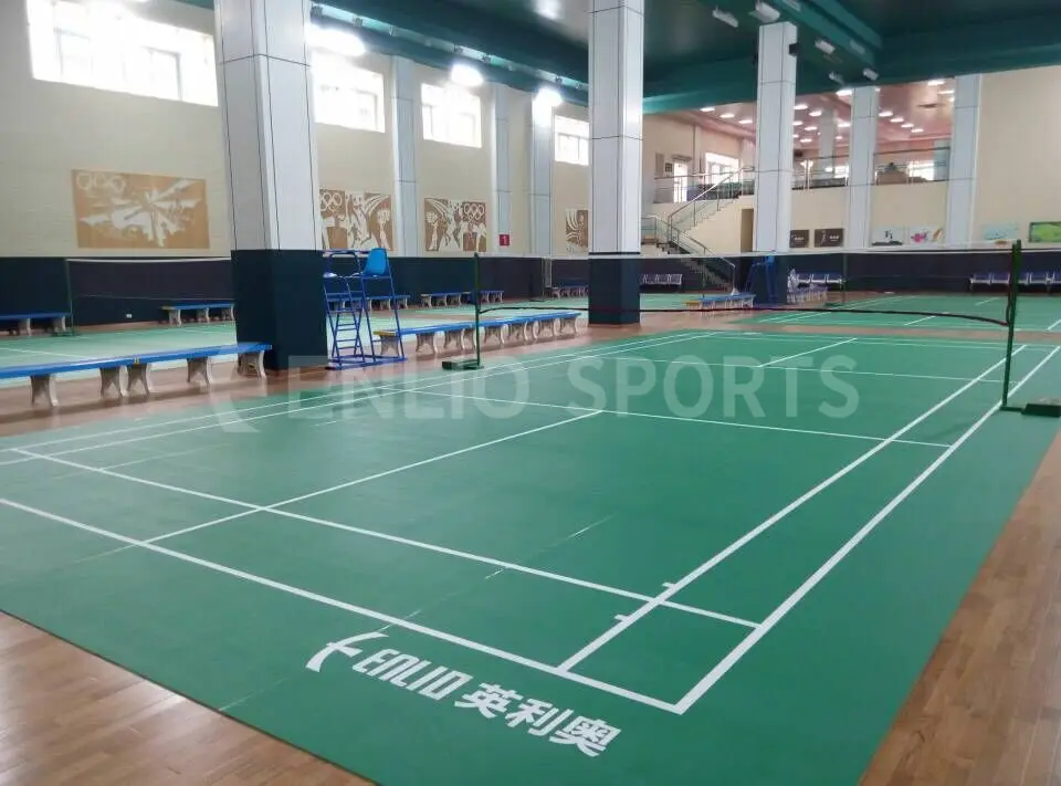 Enlio campo da Badminton pavimentazioni sportive da basket vinile sintetico portatile tappetini da pavimento in Pvc Badminton corte tappetino interno