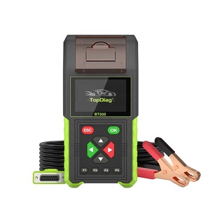 BT500 araba pil Test cihazı yazıcı ile 12/24V renkli ekran yük testi/röle Test/kaçak algılama akü analizörü - Product Image 2