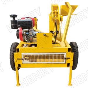Diesel Power M7M1 Máquina de fabricación de bloques de barro de arcilla de enclavamiento hidráulico Máquina manual de ladrillos de arcilla roja - Product Image 3