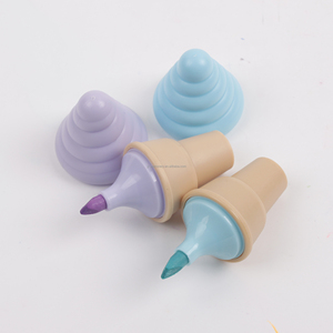 H-TONE High Quality Adorable <strong>Highlighter</strong> Suitable for Kids Gift Office <strong>Chisel</strong> Fiber Tip Mini Fluorescent Ink <strong>Marker</strong>
