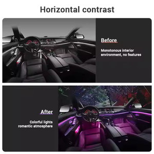 Evrensel 12V otomatik LED atmosfer ışıkları otomatik pano aydınlatma ile mobil uygulama ses kontrolü uyumluluk - Product Image 3