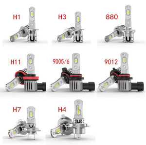 H7 LED far ampulü Mini boyutu 1:1 OEM yedek otomobiller için yüksek güç LED far Fan soğutmalı LED ampul - Product Image 2