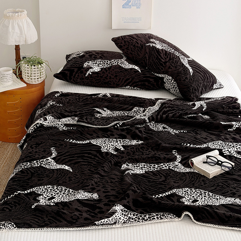 black and white leopard