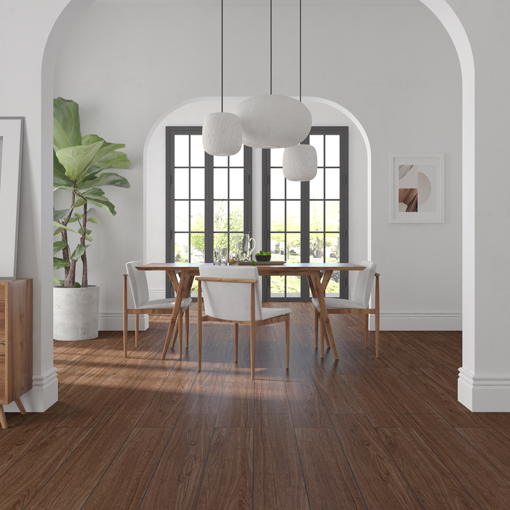 Chinese Porcelain Wood  Tile For Living Room Library Study Room 200x1200mm