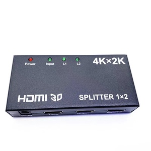 1X2 4K * 2K HDMI Spliter con chaqueta de PVC 1 en 2 salidas Dual Monitor HDMI Splitter para DVD HDTV Altavoz Cámara-Aplicación de computadora