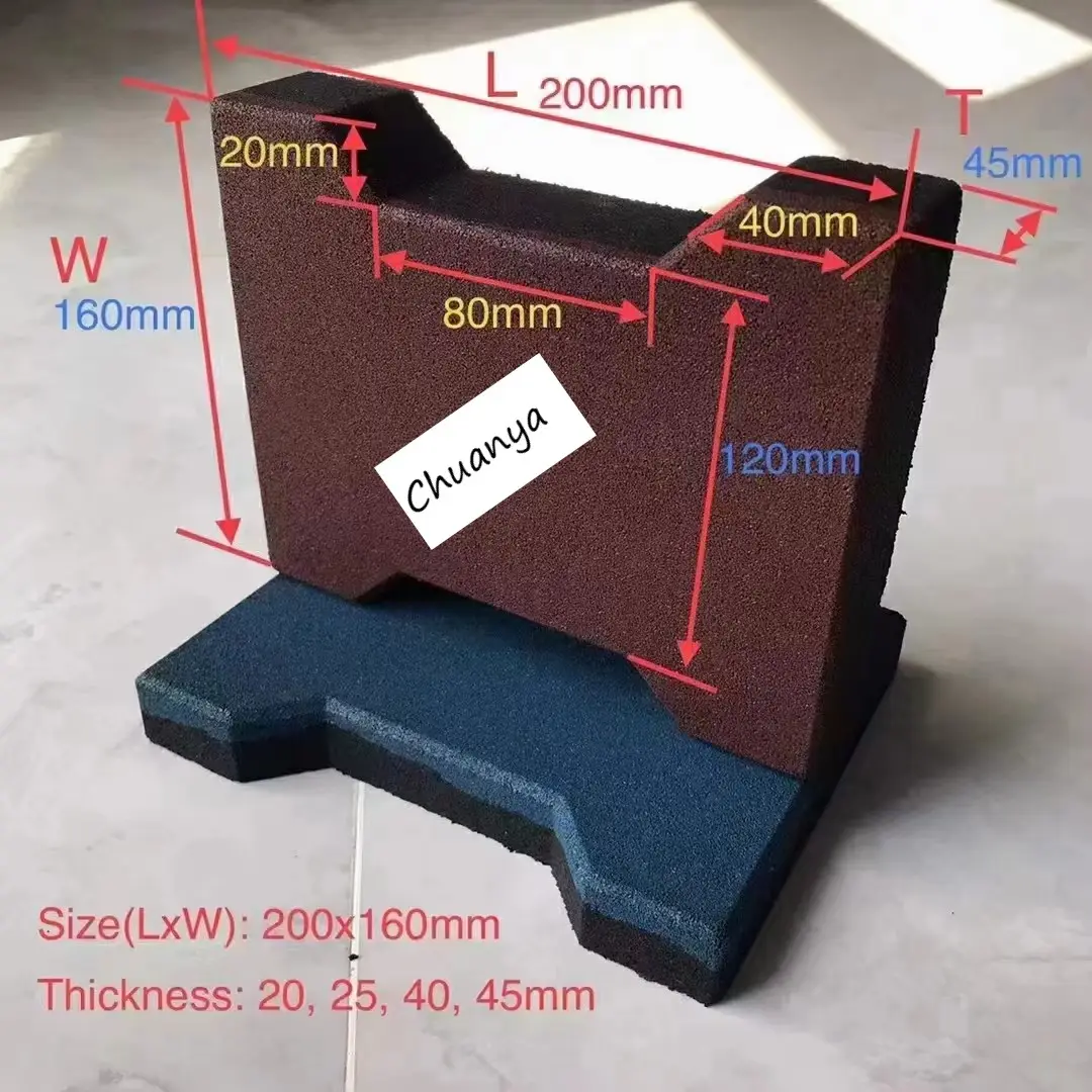 I 자형 고무 바닥 타일이있는 놀이 공원에서 사용할 수 있습니다
