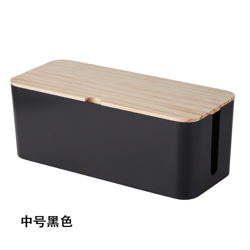Couvercle en bois noir de taille moyenne