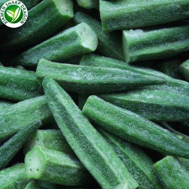Okra congelada de vegetales verdes orgánicos de importación IQF a los mejores precios