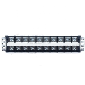 China Factory <strong>Fixed</strong> <strong>Terminal</strong> <strong>Blocks</strong> High Volume Barrier Dual Row Screw <strong>Terminal</strong> <strong>Block</strong> 600V 20A - Product Image 1