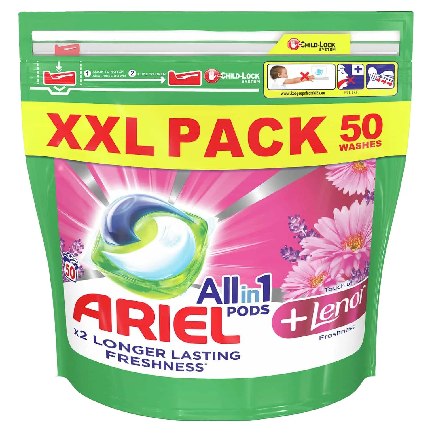 Ariel All In1 Pods Plastic X1 477G Detergentes para ropa de 15 Cápsulas/Ariel detergente en polvo blanco