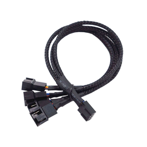 One Quarter Computer Cable <strong>PWM</strong> Temperature <strong>Control</strong> Cooling Fan Expansion Cable Package Nylon Mesh Chassis One Drag Four HUB Hub - Product Image 4
