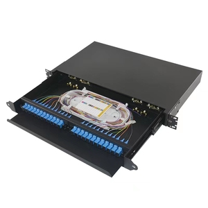 高质量FTTH/FTTX 19英寸FC/Sc/St/LC拉动式SPCC光纤ODF机柜光纤配线架24端口接线盒 - Product Image 2