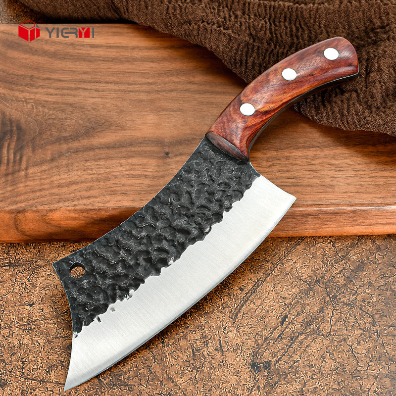 Solo cuchillo de carnicero marrón