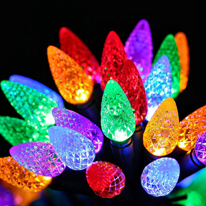 8 Funktionale 5M 50 <span class=keywords><strong>LED</strong></span> Erdbeer Lichterkette für Weihnachts fest Garten Baum Dekor IP44 Outdoor Kunststoff C6 Lichterketten
