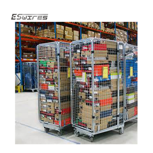 वेल्डेड तार जाल रोलिंग ट्राली गाड़ी 4 पक्षों सुरक्षा रोल पिंजरे - Product Image 6