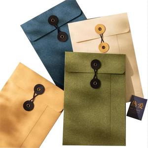 Custom <strong>Envelope</strong> With <strong>Button</strong> logo Packing Document Thank You Gift Cards Kraft Paper <strong>Envelope</strong> With <strong>String</strong> - Product Image 5