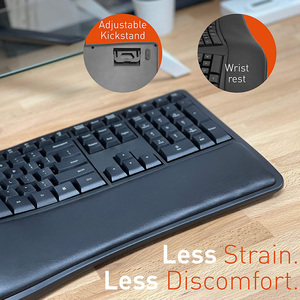 Business Office Ergonomic <strong>Keyboard</strong> with Wrist Rest USB Wired <strong>Keyboard</strong> 110 Keys Split <strong>Keyboards</strong> for PC <strong>Computer</strong> Notebook Laptop