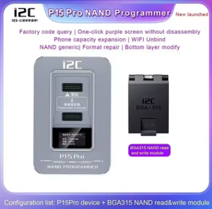 <strong>I2C</strong> P15 Pro PCIE Nand HDD <strong>Programmer</strong> BGA60/BGA70/BGA110/BGA315 for IPhone6-15PM Hard Disk Date Modify Purple Screen WIFI Fix - Product Image 6