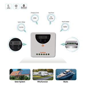 Lumiax 24V 12V 20A MPPT Solar laderegler Solar panel Lades teuerung 100V Eingang - Product Image 2