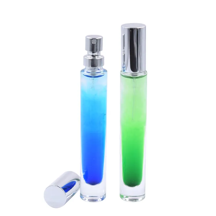 Personalize a cor 5ml 10ml 20ml garrafa de perfume de crimpagem com tampa de prata, molde de resina epóxi de luxo