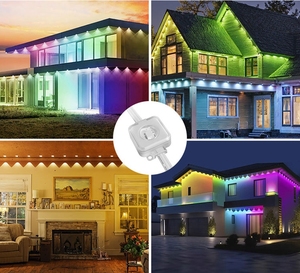 Giáng sinh ngoài trời vĩnh viễn mái hiên Đèn ứng dụng thông minh âm nhạc đồng bộ từ xa mô-đun LED điểm pixel ánh sáng cho bên kỳ nghỉ trang trí nhà - Product Image 6