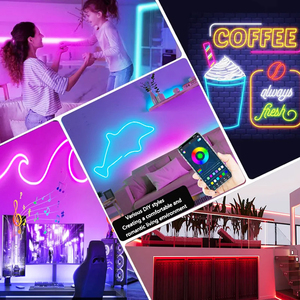 16.4FT33FT50FT <strong>LED</strong> 24V IP65 Waterproof 6*12MM 96LEDs/M Magic Color DIY Lighting Modes RGB IC Neon Lighting for Bedroom Design - Product Image 2