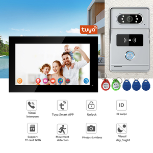 Điện thoại cửa video thông minh 10,1 inch Wifi 3 màn hình Màn hình cảm ứng có thẻ RFID Mở khóa kiểm soát truy cập Cài đặt đa ngôn ngữ - Product Image 3