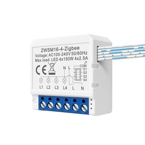 Avatto Mini Zigbeeスイッチ4ギャングコントロールタイマースイッチリレーオートメーションモジュールTuyaZigbee3.0スイッチモジュール10aスマートホーム - Product Image 1
