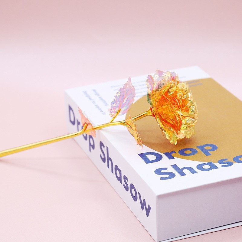 Rose dorée colorée Orange) 25*8cm