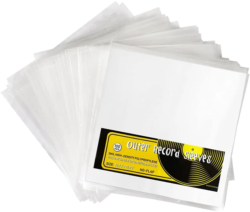 Eco Friendly Clear High-Density Polypropylene Vinyl Record Outer Sleeves