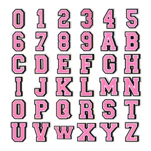 Popular Women's PVC Clog Shoes Classic Black White and Pink with Letter and Number Charms for Wholesale Decoration Accessory