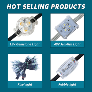 High Quality IP68 Waterproof 18awg <strong>50pcs</strong> a <strong>String</strong> DC 5V 12CM Factory Full <strong>Color</strong> RGB WS2811 12V Xconnect LED Pixel Light - Product Image 4