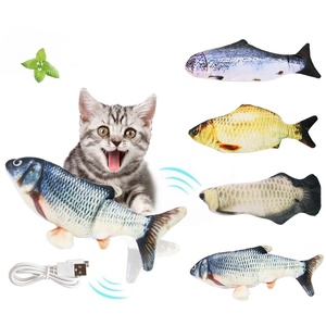 Juguetes para gatos Flopping Fish con Catnip, Gatito en movimiento Kicker, Floppy Wiggle Carp para perros pequeños, Movimiento interactivo Kitty Ejercicio - Product Image 1