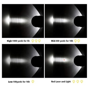 80000lux Led meşale ışık avcılık ve güvenlik için, Led şarj edilebilir el feneri - Product Image 4