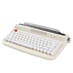 Teclados de computadora inalámbricos tipo C con cable USB Retro Para Windows, iOS, teclados de sistema operativo Android con soporte para computadora portátil