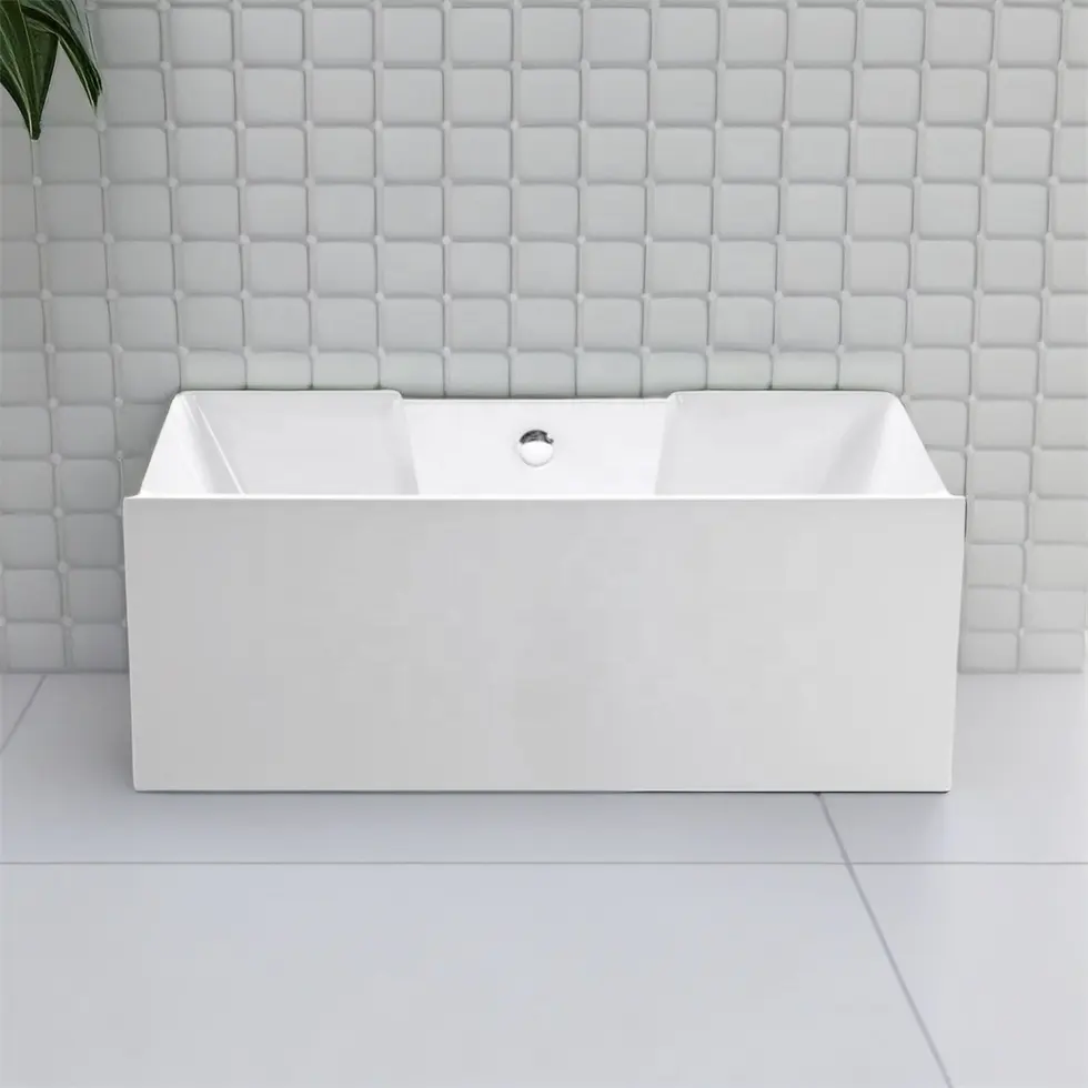 Oumeiga modern freestanding bathtubs rectangular 1600*750*600mm for home or hotel use