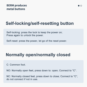 <strong>Button</strong> <strong>Switch</strong> With <strong>Indicator</strong> Light 12/16/19/22MM Self-locking and Self-resetting Metal <strong>Push</strong> <strong>Button</strong> <strong>Switch</strong> - Product Image 5