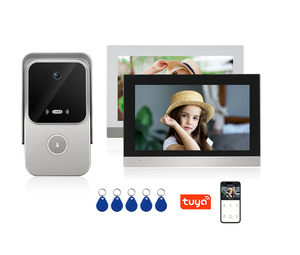 Kit de intercomunicador inteligente CAT5 IP POE, timbre de puerta inteligente Tuya, cámara con pantalla táctil de 7 pulgadas, sistema de Audio y vídeo - Product Image 1