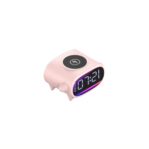 Smart Digital Desktop Clock 15Watt kabelloses Laden Bluetooth-Lautsprecher 5.3 20-Farben-LED-Funktemperatur-Thermometer-Akku - Product Image 6