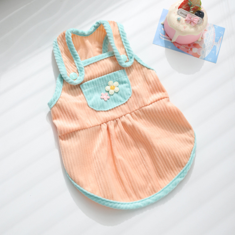 Spring floral overalls - orange