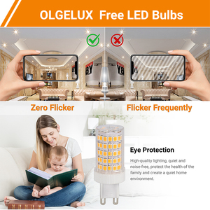 Olgelux AC230V không nhấp nháy <span class=keywords><strong>G9</strong></span> Ngô dẫn ánh sáng bóng đèn SMD2835 7W ấm trắng <span class=keywords><strong>Ballast</strong></span> nhỏ gọn dẫn Ngô Ánh sáng chất lượng cao dẫn bóng đèn - Product Image 3