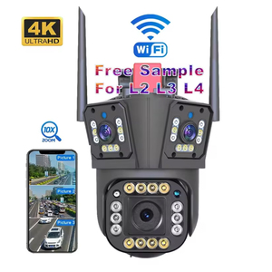 4K al aire libre 4X Zoom óptico Vigilancia WIFI Sistema de cámara de seguridad Cámara de red Ip Tres lentes al aire libre PTZ 360 Cámara CCTV - Product Image 1