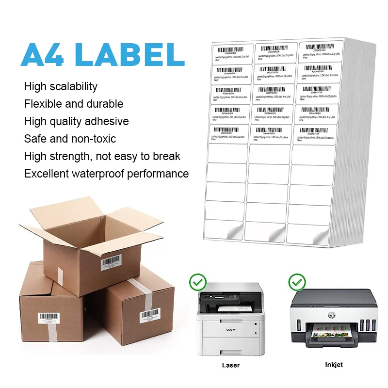 14 baris dan 6 baris etiket cetak 84 label Per lembar Labels cetak Barcode 27 label perekat A4