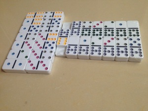 Sonsuz eğlenceli Gamblers için net baskı ile 55 adet klasik Domino seti dayanıklı melamin malzeme - Product Image 5